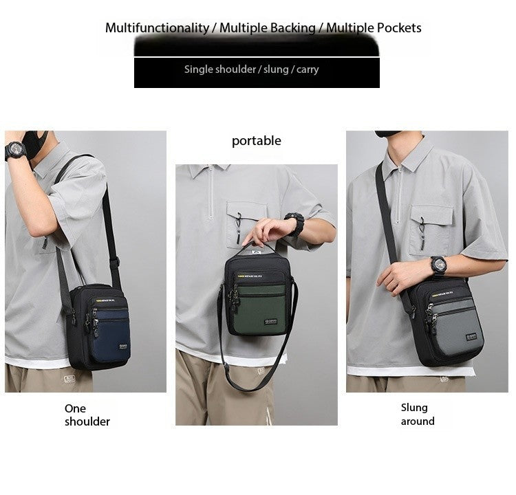 New Fashion Oxford Men Crossbody Bag Single Shoulder Bags Big Capacity Storage Bag Fashion Multi-Pockets Business Crossbody Bags