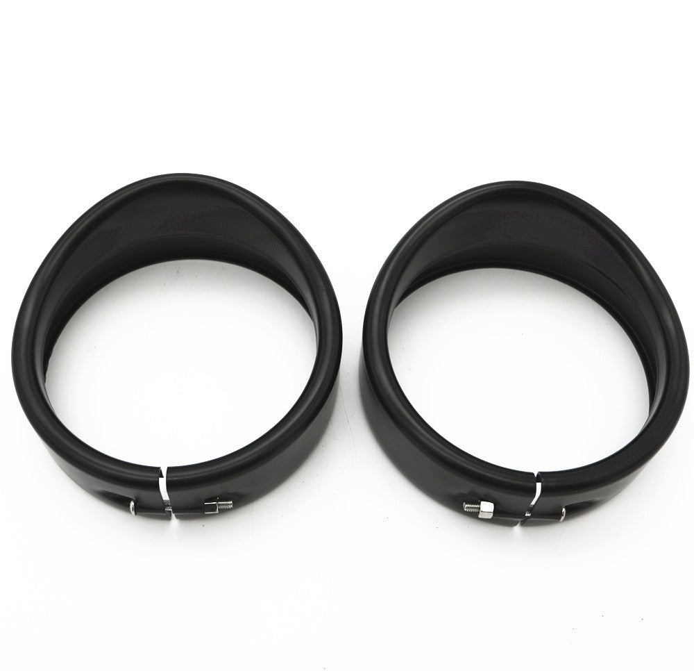 Motorcycle Headlight Trim For Harley Touring Road King Electra Glide Softail FLD/FLH Parts 7" Ring Bezel Visor 4.5" Led Fog Lamp