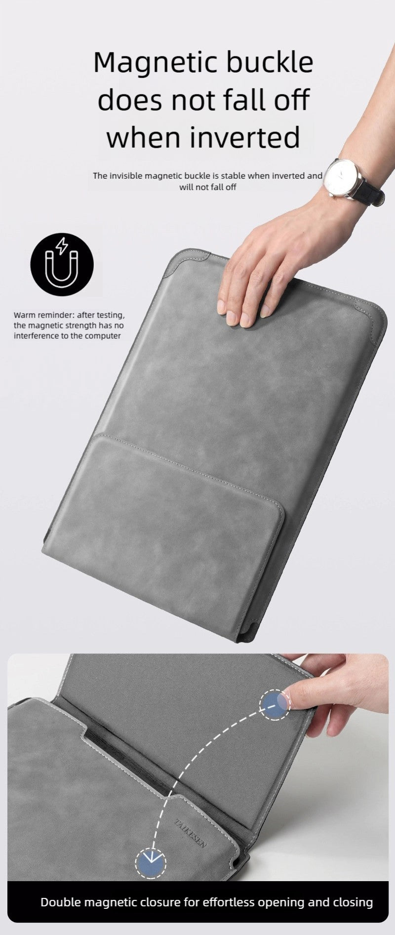 Laptop Sleeve Case 13 14 15 15.6 16Inch For Huawei HP DELL Bag For Macbook Air Pro 13 13.6 M4 Notebook Case with stand Men Women