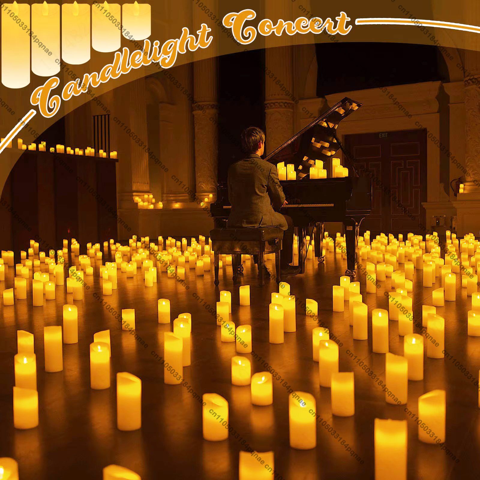 10-240pcs Flameless Fake Candle LED Flickering Candles with Remote Control Battery Operated Pillar Candles for Valentine's Day