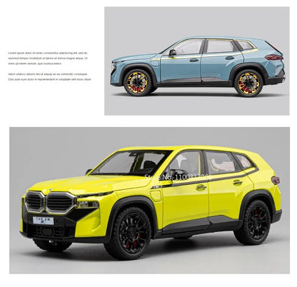 Miniaturas de Carro de Brinquedo i5M60 XM Escala 1:24, Liga Fundida, Pneus de Borracha, com Luz e Som, Presente para Crianças e no Dia das Crianças