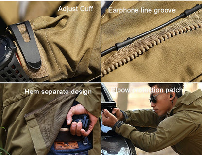 M65 UK US Army Clothes Casual Tactical Windbreaker Men Waterproof Flight Pilot Coat Hoodie Military Field Jacket Winter Autumn