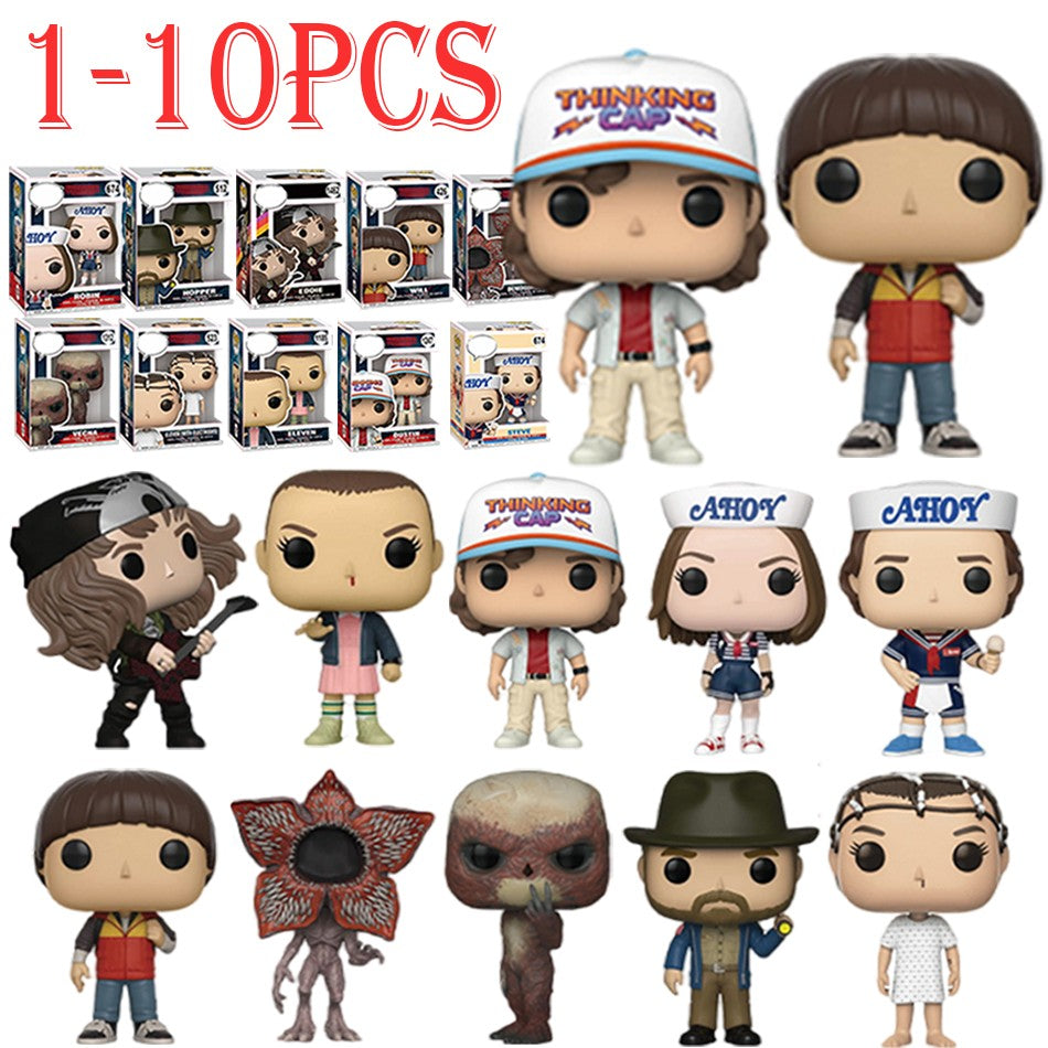 Boneco Stranger Things Anime Jane Ives/Will Byers/Mike Wheeler Boneco de Ação Cosplay Vinil Ornamentos Bonecos Brinquedo Presente de Ano Novo