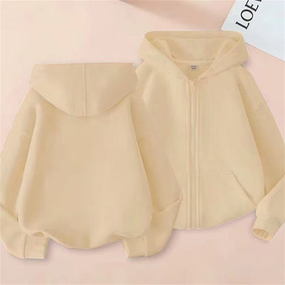 Children tops Zipper style Hoodies Coat Boy black Girls Pink Age 3-12 Kids Sweatshirt festival festival gifts Solid color