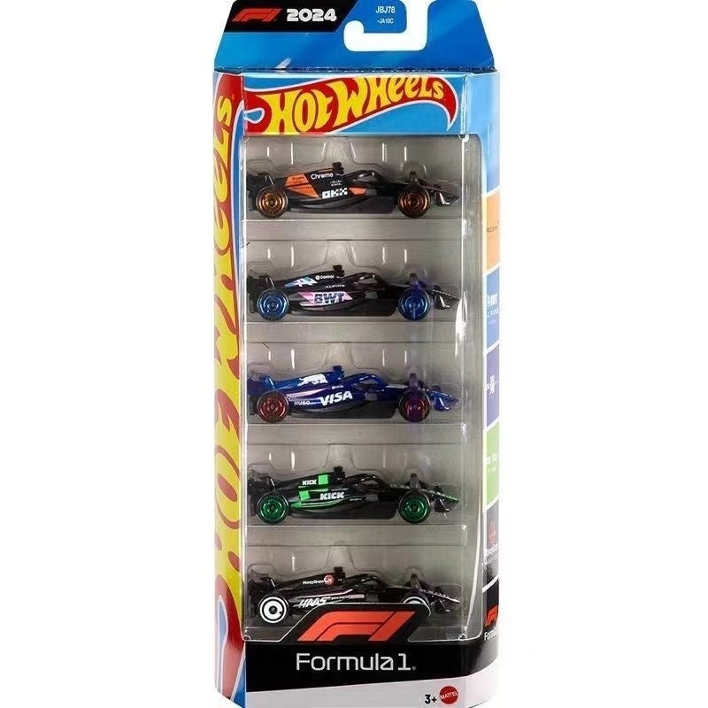 Hot Wheels X Formula 1 1/64 Collectible Car Toys 5 Packs Haas F1 Team Kick Sauber F1 Team Moneygram Theme Vehicle Gifts For Fans