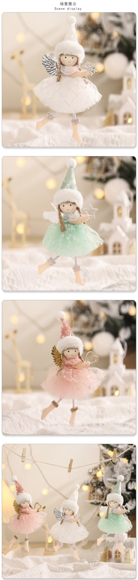 New Year 2024 Christmas Angel Dolls Xmas Tree Pendant Ornaments Navidad 2022 Christmas Decoration for Home Natal Gifts Noel Deco