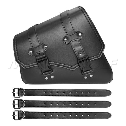 Universal Accessories Triangle Synthetic Leather Motorcycle Side Saddle Bag for Cafe Racer ATV For Harley Sportster XL 883/1200
