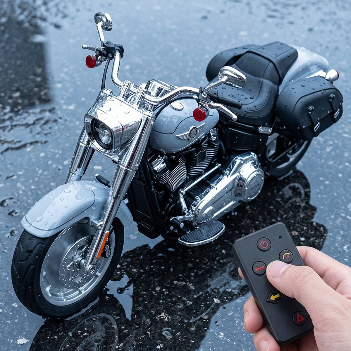 1:6 Alloy Metal Diecast Model Motorcycle Compatible With Harley Davidson Fat Boy Style Home Trendy And Desktop Display Ornament