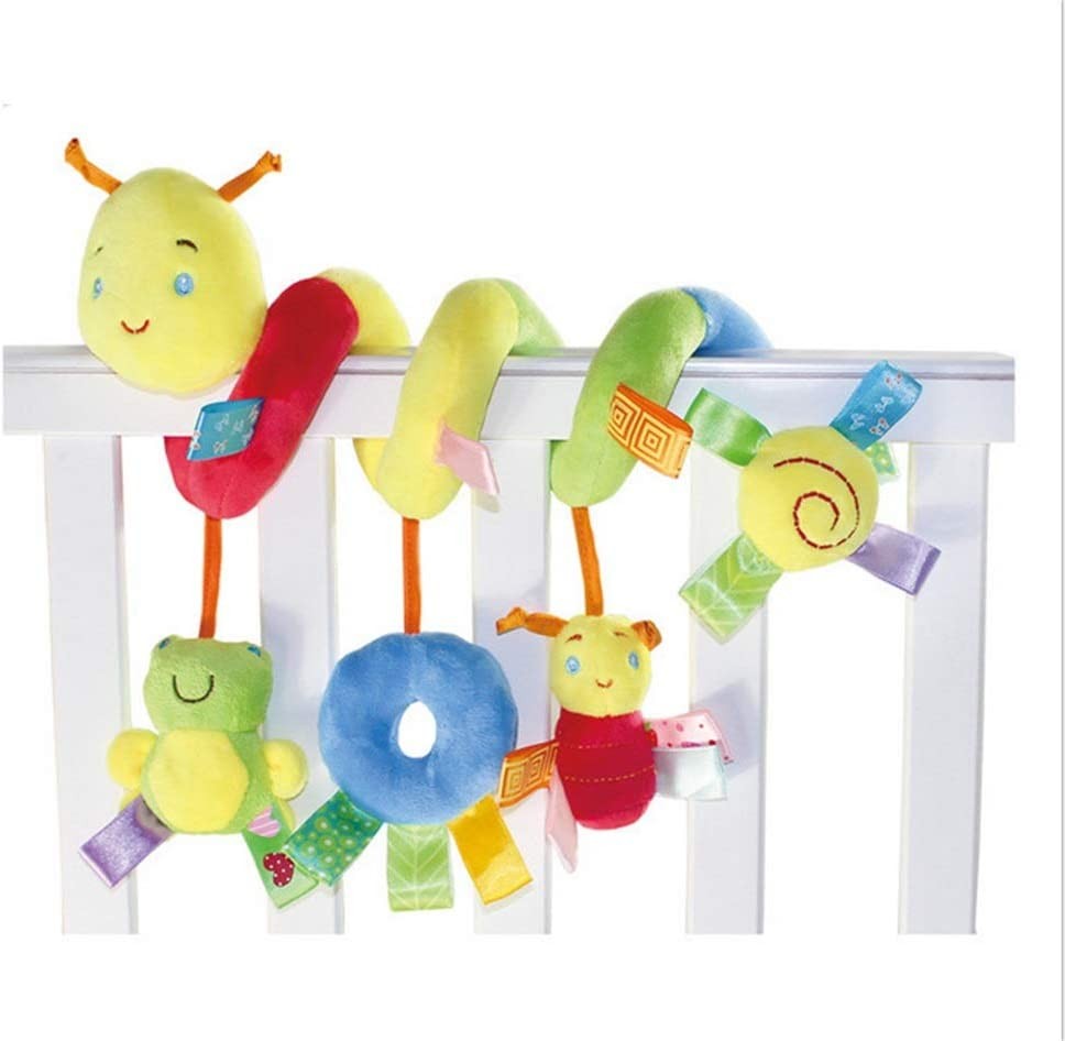Car Seat Toys Infant Baby Spiral Activity Hanging Rattle Toys Plush Hanging Stroller Sensory Toys For Newborn Gift