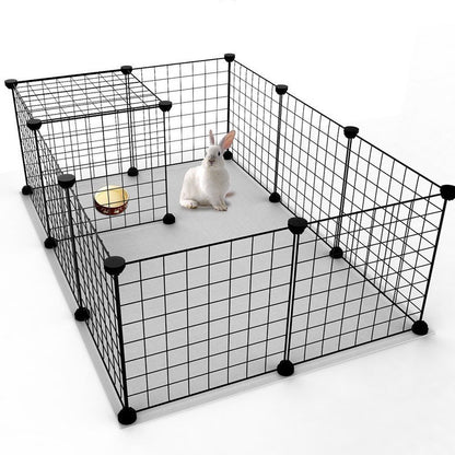 Painéis de Cerca para Pets DIY, Painéis Simples de Malha de Arame para Gaiolas de Coelhos, Gatos e Cães, Cercas Empilháveis e Montáveis, Gaiolas Multifuncionais