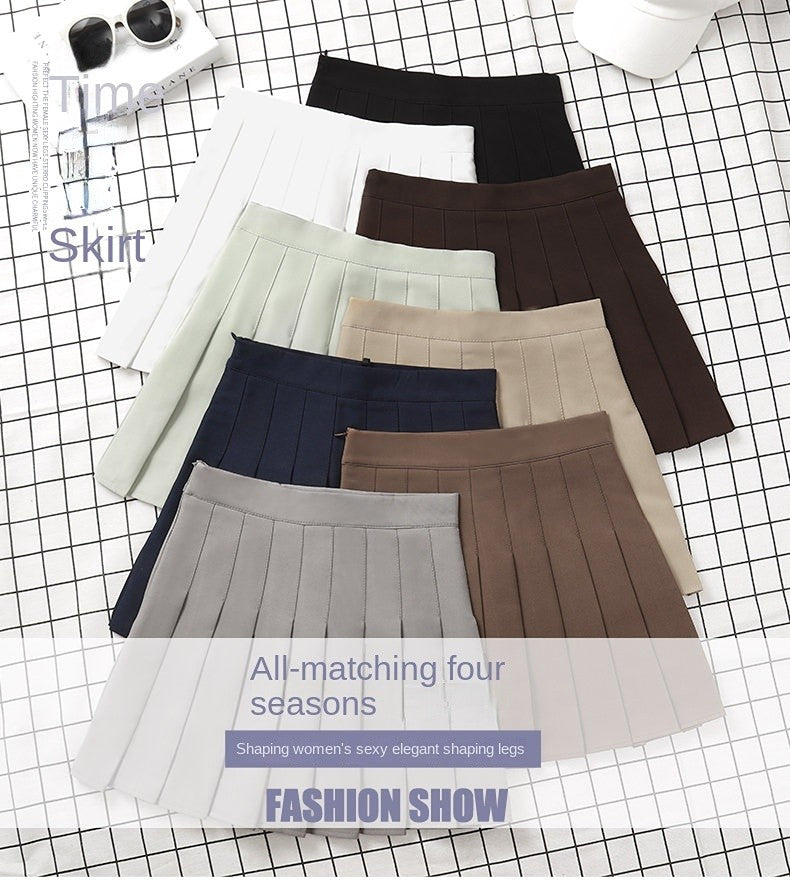 Brown Skirt Ladies 2022 Summer Clothes Women's High Waist Harajuku Korean Style