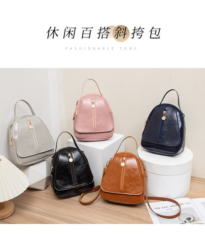 Fashion Women Mini Backpack Solid Color Soft Pu Small Backpacks Female Casual Outdoor Travel Rucksack School Baskpack for Girls