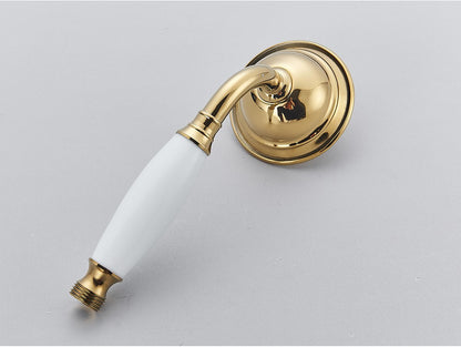 Ducha Chuveiro Banheiro Vintage Cerâmica Latão Montado Parede Torneira Pulverizador Acessório Hardware Chuveirinho