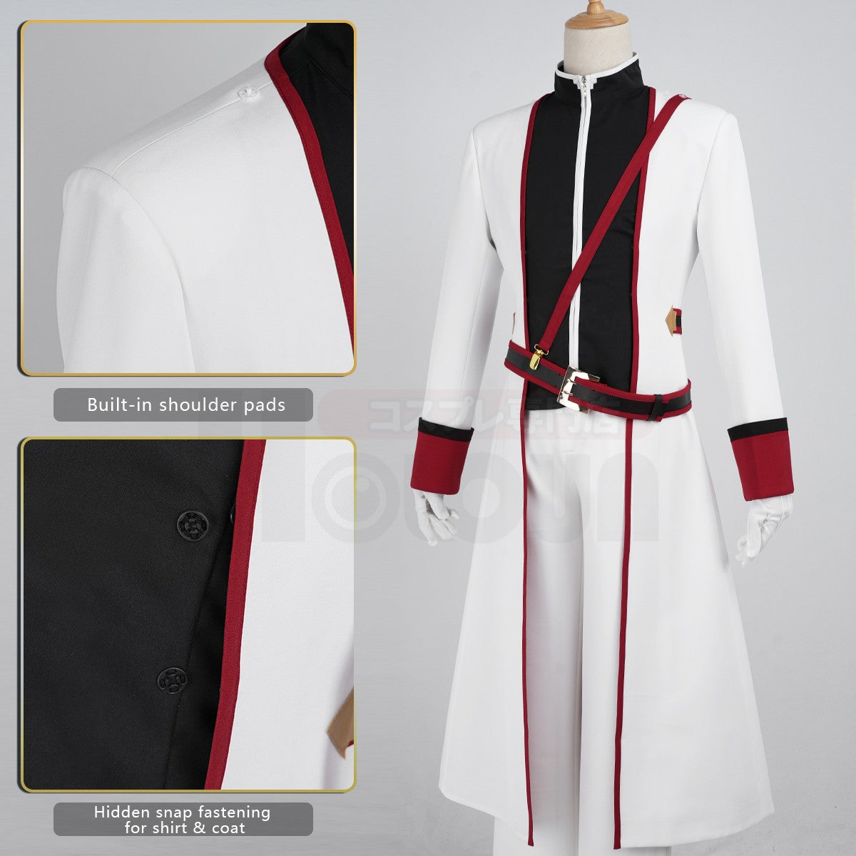 HOLOUN Zero Anime Julius Juukulius Cosplay Costume Cloak Coat Pants Gloves Belt Convention Halloween Christmas Party Outfit