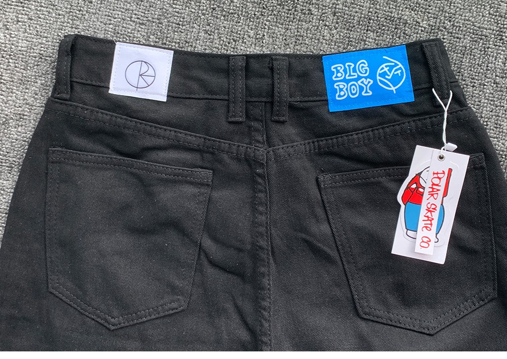 Y2K Embroidery Baggy Boy Jeans Women Streetwear Gothic Cartoon Blue Straight Jeans Retro Punk Rock High Waist Denim Trousers