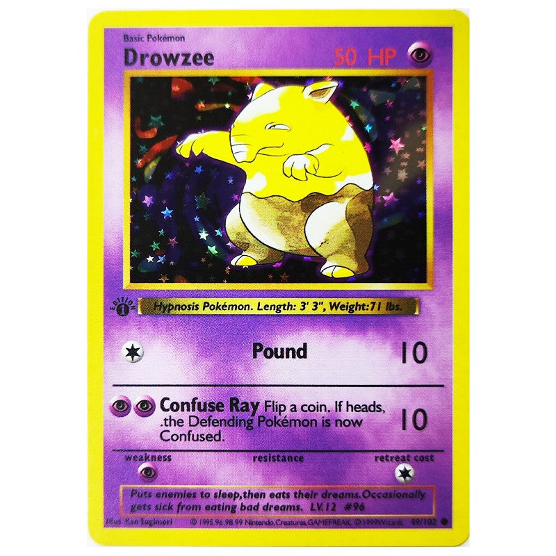 Cartas Colecionáveis Pokémon 1996 1ª Edição Flash Cards Charizard Blastoise Jogo DIY PTCG Jogo Anime Cartas Feitas à Mão Brinquedos de Presente