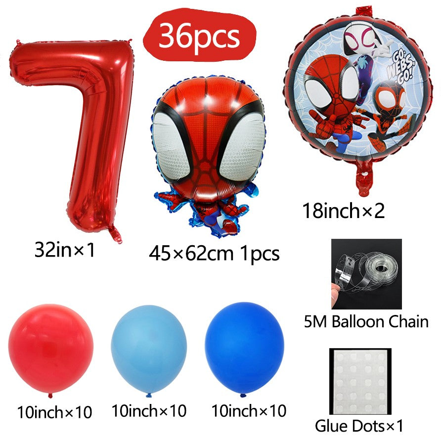 Spidey Giant Balloons Red Spider Aluminum Foil Balloon Superhero Birthday Party Decoration Party Photo Props Baby Shower Globos