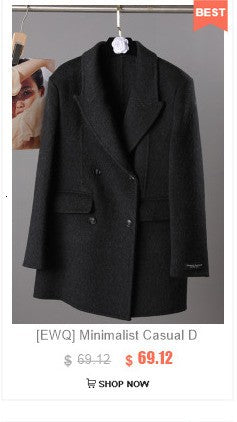 [EWQ] Wool Fox Fur Sleeve Women Coat Elegant Clothing Autumn 2025 Winter Double-sided Jacket Big Size Wine Red Overcoats 16O2751