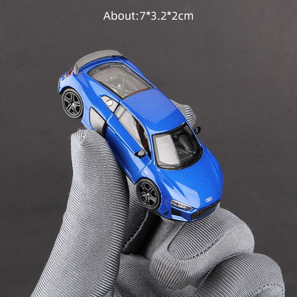Massdi 1:64 Audi R8 V10 Coupe Performance 2022 Carro Modelo Liga Miniatura Supercarro Veículo Diecast Brinquedo