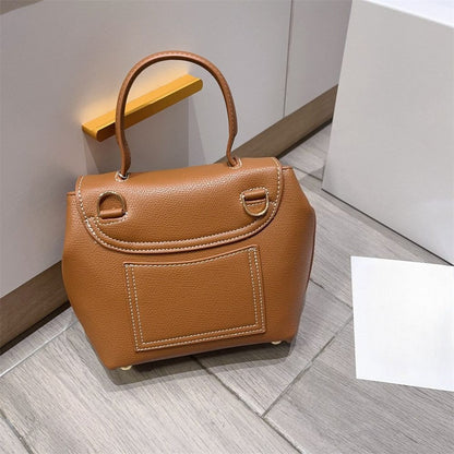 French Style Niche Fashion Crossbody Top Handle Bag Women Pu Leather Casual Daily Luxury Handbag Adjustable Shoulder Strap Y2k