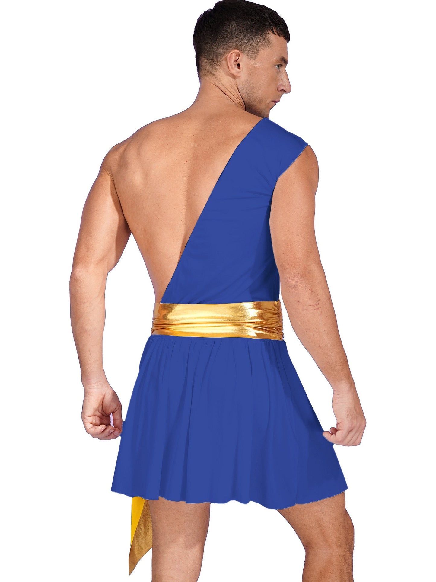 Mens Roman Toga Costume Ancient Greek Gods Senator Emperor Robe Uniform Halloween Party Cosplay Role Play Fancy Dress