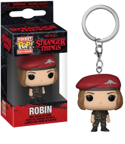 Funko POP NOVO Chegou Chaveiro ELEVEN Demogorgon DUSTIN Barb Steve Robin Chaveiro Brinquedo Boneco de Vinil Modelo Brinquedos Infantis