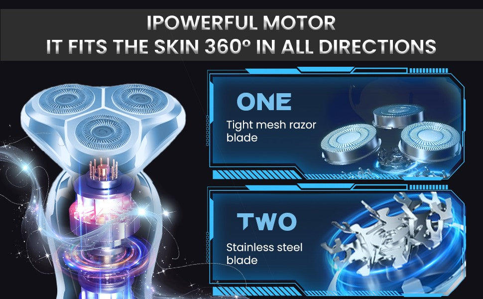 2025 New Digital Display Shaver Electric Razor Full-body Washing USB Charging Multi-functional Beard Razor