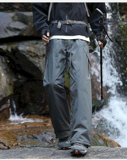 Calças de Caminhada Masculinas Inverno Quente Impermeáveis Corta-vento Refletivas para Escalada Acolchoadas Grossas para Camping Esqui Trekking Esportivas