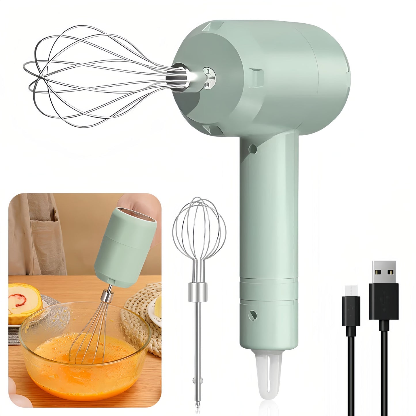 Portable Blender Mixer Kitchen Tools Hand Mixer Electric Food processors set milk frother Egg Beater Cake Baking kneading mixer