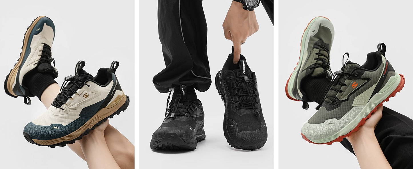 HOBIBEAR Unisex Running Shoes Elastic Band Hiking Sneakers Lightweight Breathable Casual Shoes