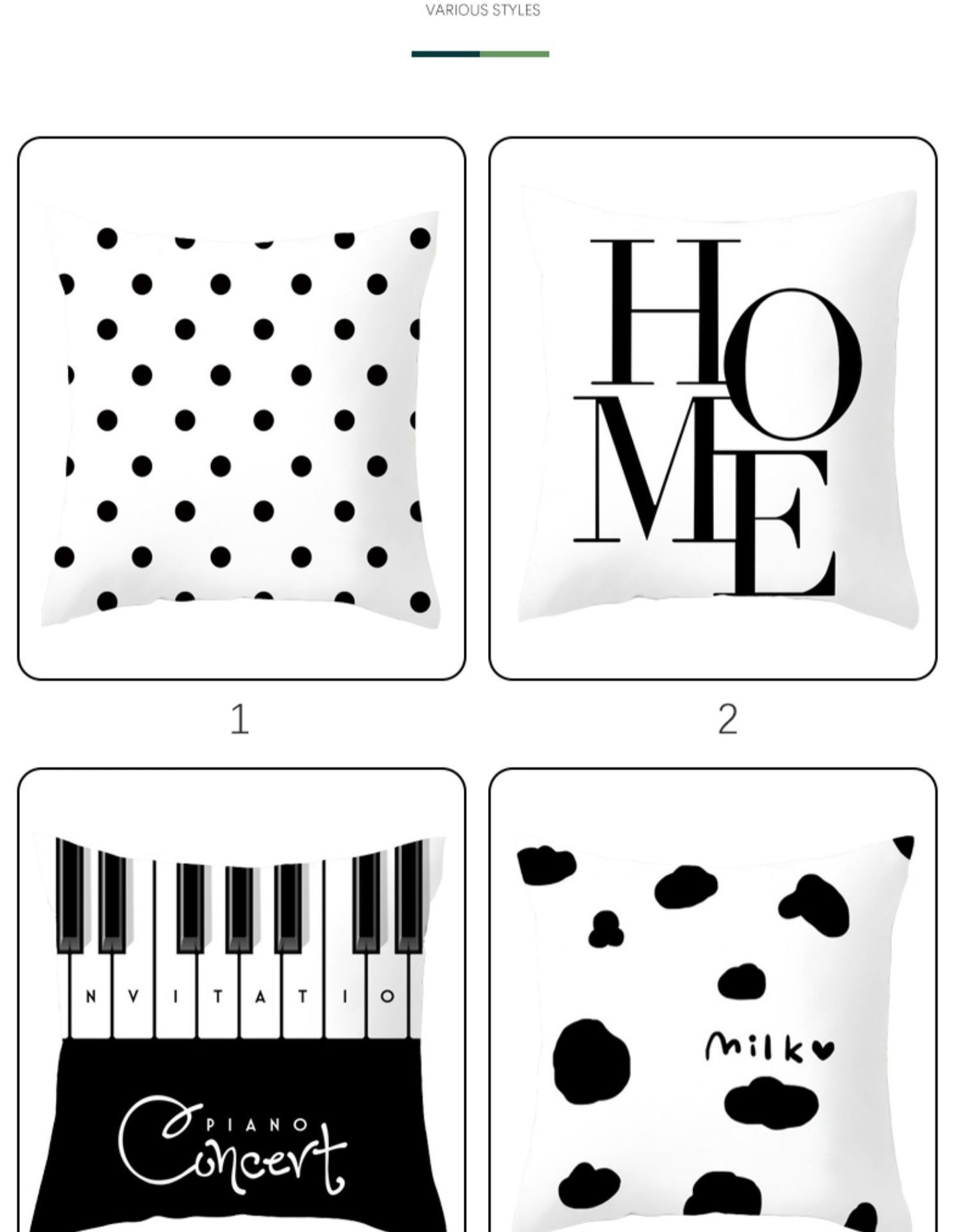European-Style Black and White Geometry Portrait Pillow Cover Living Room Sofa Waist Support Office Bed Head Pillow Pillow 60x60