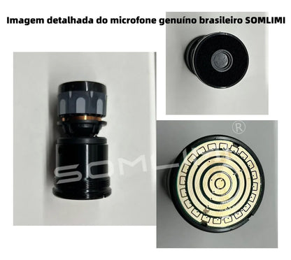SOMLIMI EW135G4 Sistema de Microfone Sem Fio Duplo UHF Profissional para Palco Desempenho Dinâmico de Longa Distância Metal Portátil