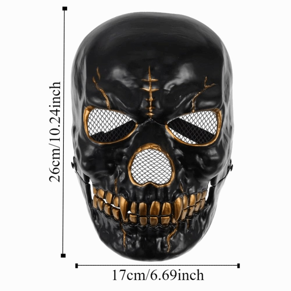 Bloody Effect Moving Mouth Skull Mask Adjustable Realistic Scary Skull Headgear Funny Spooky Halloween Skull Masks for Women Men