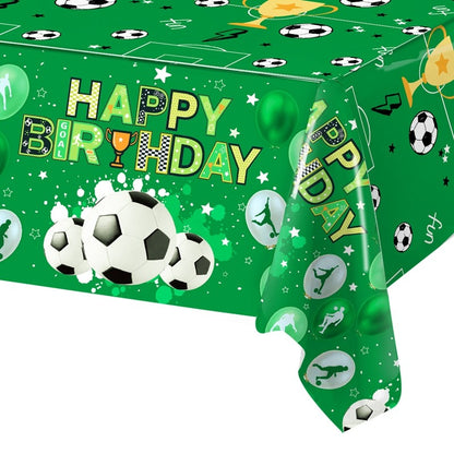 Football Theme Tablecloths Football Birthday Party Decorations Football Rectangular Plastic Table Cover for Game Day Parties