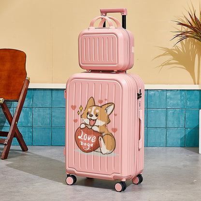 Mala de Viagem Nova Design com Porta-copos Mala Feminina de Bordo Mala de Viagem Feminina Conjunto de Malas de Viagem de 20 a 28 Polegadas Conjunto de Malas de Bordo em PC
