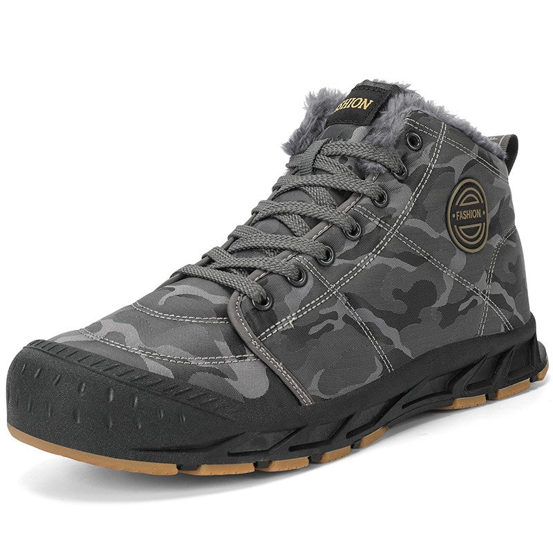 Botas de Neve Masculinas de Inverno Super Quentes Botas de Caminhada Masculinas Impermeáveis Botas Masculinas de Exterior Tênis Antiderrapantes de Borracha Botas Masculinas de Trabalho de Cano Curto