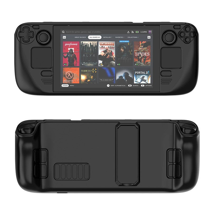 (Hot Stock) New Colorful Protective Case For Steam Deck OLed Game Console Protective Cover ,For Steam Deck Shell with Bracket