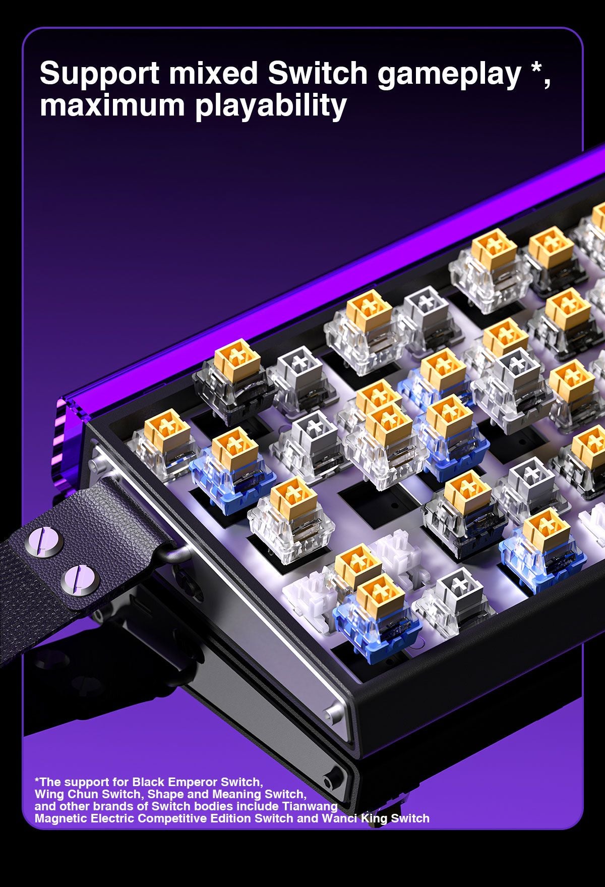Teclado AULA HERO 68HE com Switch Magnético, Rapid Trigger, 8K de Retorno, Teclado Gamer de Esports, RGB com Fio