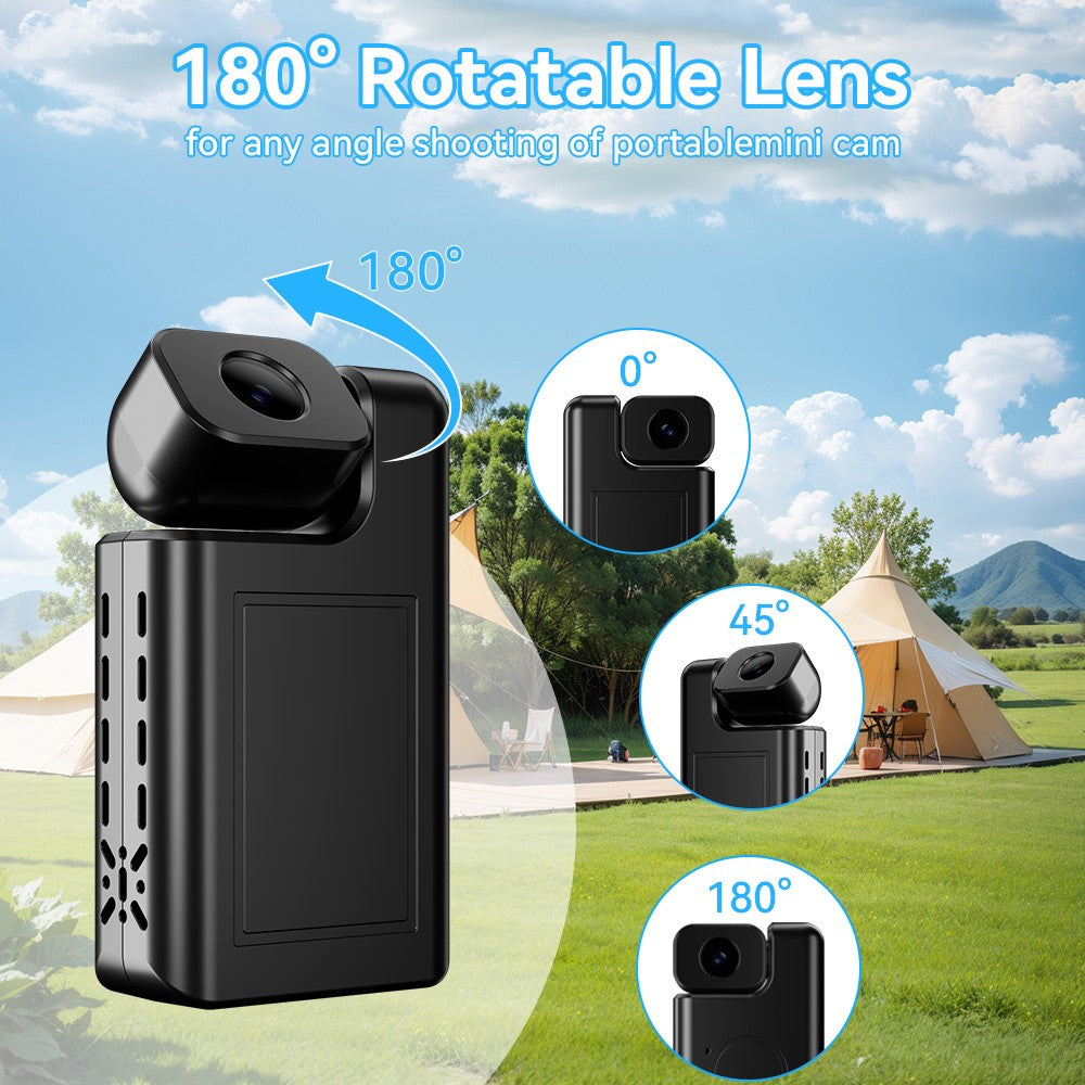 Mini WiFi Security Camera 1080P Wide Angle Night Vision Motion Detection Rechargeable Battery Easy to Mount & App-Controlled