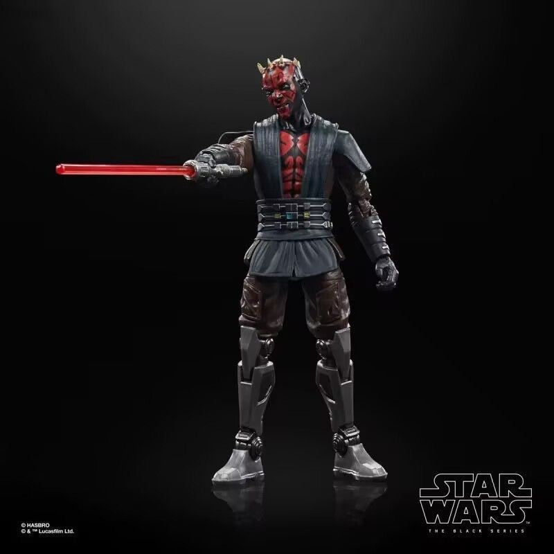 Star Wars The Black Series Darth Maul Figura de Ação - Brinquedo Colecionável Modelo The Clone Wars para Crianças e Presentes de Hobby