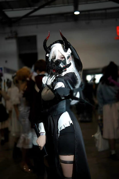 14/18cm Animal Simulate Horn Headband Gradient Devil Horn Halloween Party Headwear Lolita Witch Artificial Horns Cosplay Pros
