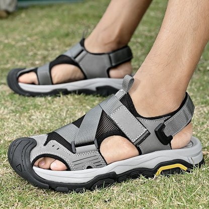 Non-Slip Sunnmer Fashion Flats Men's Breathable Sandals Lightweight Outdoor Sport Sandals Anti-collision Toe Male Beach Shoes