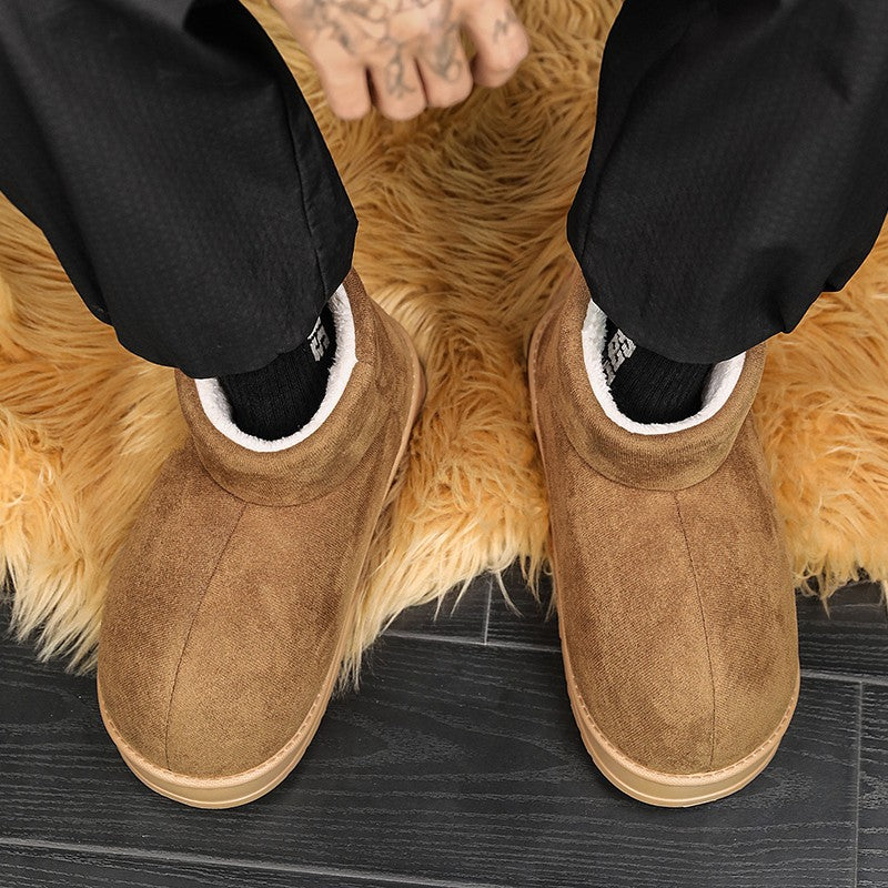 New Men's Fashionable Ankle Boots Autumn Winter Male Short Outdoor Footwear Versatile Walking Boots Men Winter Plush Snow Boots