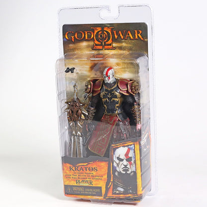 Boneco Kratos God of War 2 II NECA 7" com Armadura de Ares, Lâminas, PVC, Brinquedo, Presente de Natal, Varejo Quente