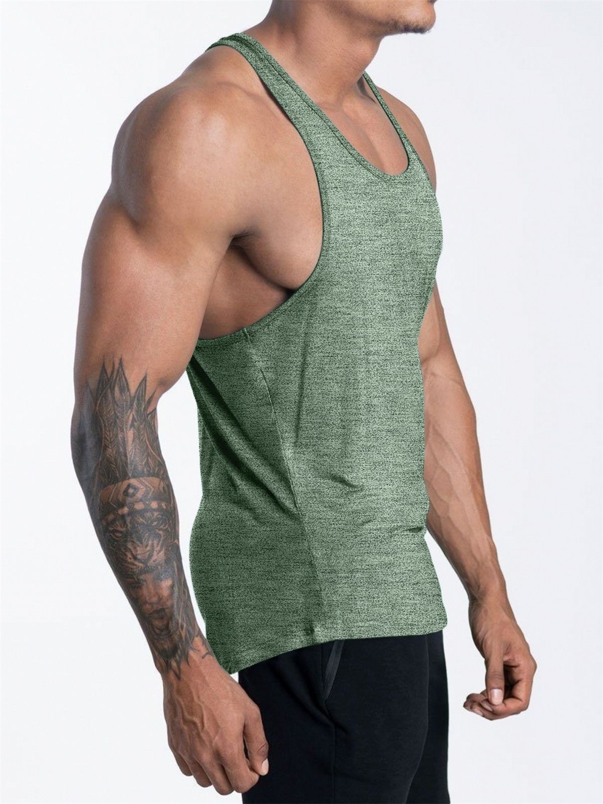 Quick Dry Bodybuilding Tank Top Men Gym Fitness Sport Sleeveless Shirt Male Casual Skinny Stringer Singlet Vest Workout Clothing