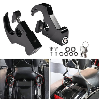 Kit de Montagem de Encosto de Liberação Rápida para Sissy Bar Harley Davidson Bagageiro 1984-2024 para Touring para Softail para Sportster