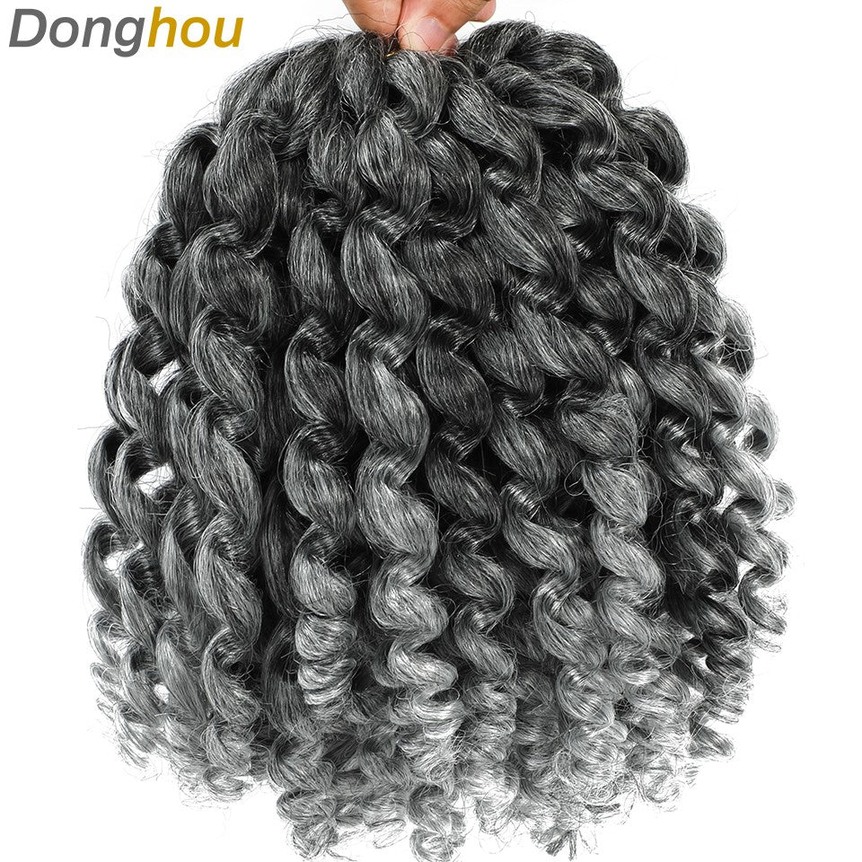1-4 Pacotes 2X Ringlet Wand Curl Jamaican Bounce 8 polegadas Sintético Wand Curl Twist Braids Hair Crochet Cabelo Cacheado Extensões 20 Raízes