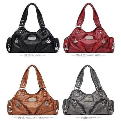 Y2K Motorcycle Bag Women's PU Leather Crossbody Bag Retro Luxury Handbag Fashion Motorcycle Bag Brand Fashion Crossbody Bag