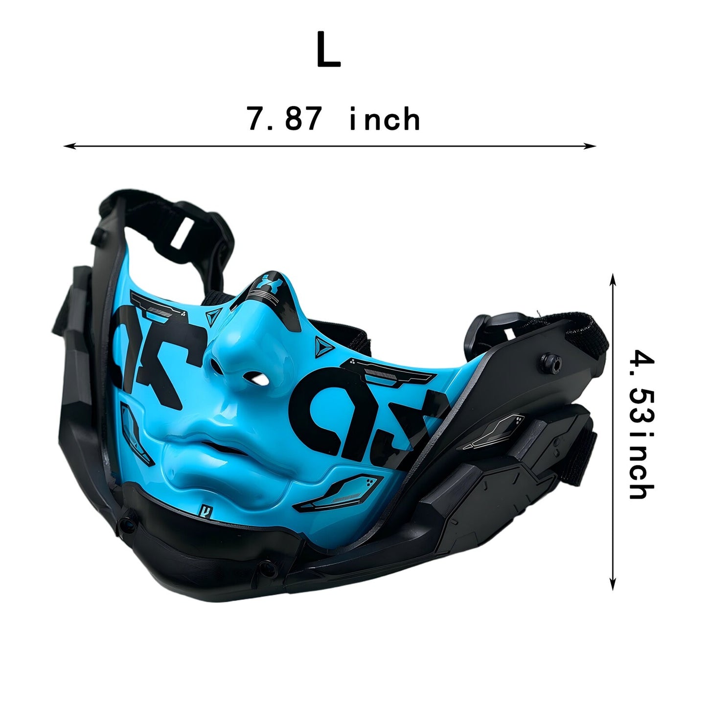14 Color Two Sizes Cyberpunk Half Face Mask Halloween Cosplay Mask Adjustable Strap Breathable Comfort Party Costume Face Cover