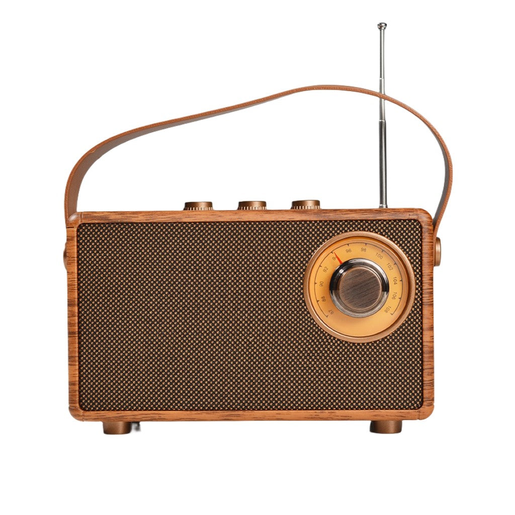 Retro Portable Wireless Bluetooth Speaker High-Quality Powerful Stereo Sound Box Vintage FM Rechargeable MP3 Player